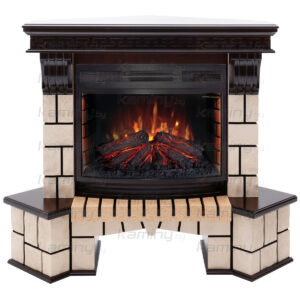 Электрокамин RealFlame Stone Coner 25/25,5 AO с очагом Firefield 25