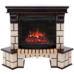 Электрокамин RealFlame Stone Coner AO c Evrika 25,5 LED, звуковая имитация горения